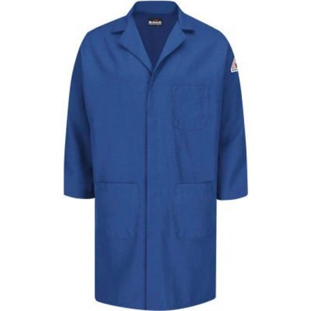 VF IMAGEWEAR Bulwark® Unisex Concealed Snap Front Lab Coat, Royal Blue, Nomex/Aramid, M KNL6RBRGM
